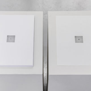 Deborah Wang, Drip (1–100), 2014, digital photographs on bond, 11 x 8.5 inches, from Loose Ends, Critical Distance Centre for Curators 2016. Installation documentation by Toni Hafkenscheid.
