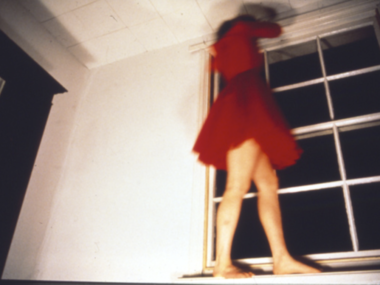 Lucy Gunning, Climbing Around My Room, 1993, a performance included by Miller in his 2013 curatorial project, Artists' Walks: The Persistence of Peripateticism
