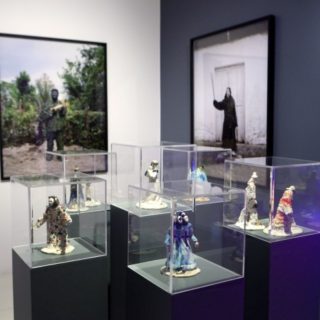 The New Gods (Nuevos Dioses), 2014, exhibition views and details from Horror en el Tropico at Museo Universitario del Chopo, Mexico City