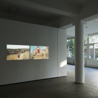 Victoria Fu. Portmanteau (installation), 2009.16mm film to two-channel projection. 8-minute loop.