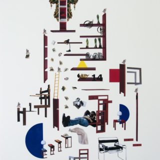 Juan Ortiz-Apuy, Cubique et Magique, handcut collage on foamboard, 2015.