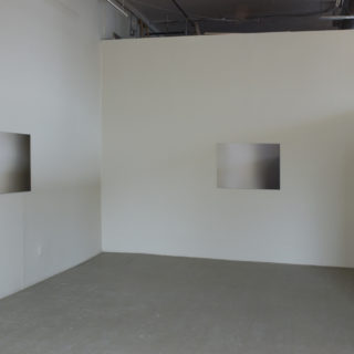 "Slow Pans 10am to 5pm", 2009, Slow Pans 10am to 5pm (south wall) and Slow Pans 10am to 5pm (west wall), colour photographs, 38" x 26" and 37" x 26".