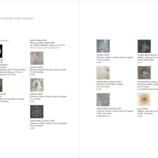 pages from catalogue with thumbnail images of artwork