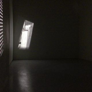 Lyla Rye, Erratic Room, 2013, (installation view), installation with 2-channel video projection (DVD), mirror apparatus, stereo audio, duration and dimensions variable, in Erratic Room, curated by Shani K Parsons, TYPOLOGY Projects, 2013.