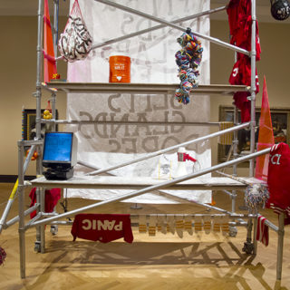 Muscle Panic-Dutch Masters House, installation, installed in the Dutch Masters room, Art Gallery of Ontario, Toronto, ON, 2017.