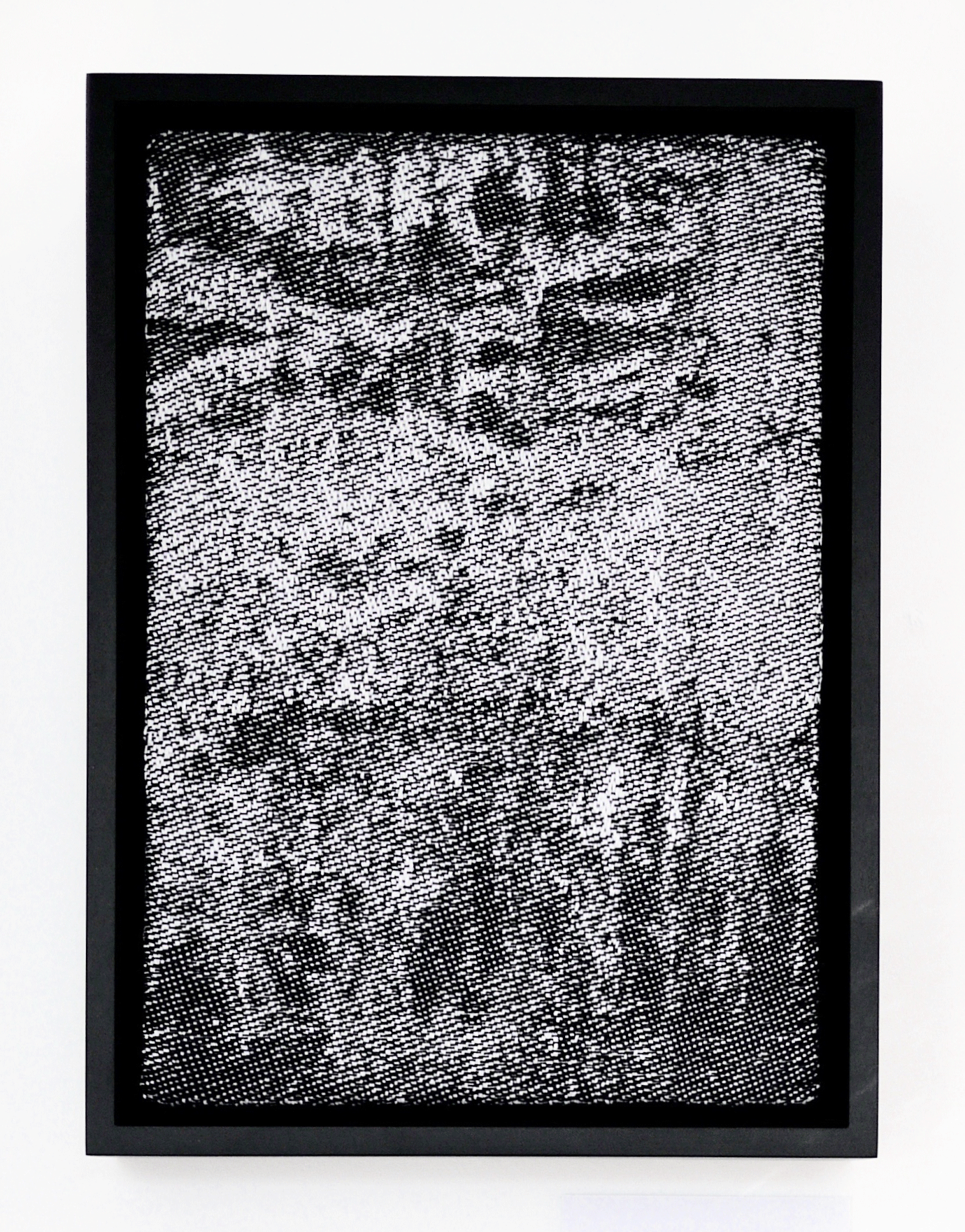Sarah Comfort, Untitled (F(lossy)), 2010, electronic jacquard, 9"x12".