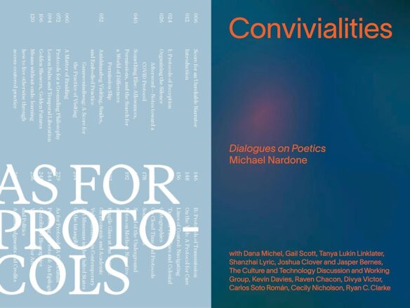 A college of the book cover for As for Protocols and Convivialities.